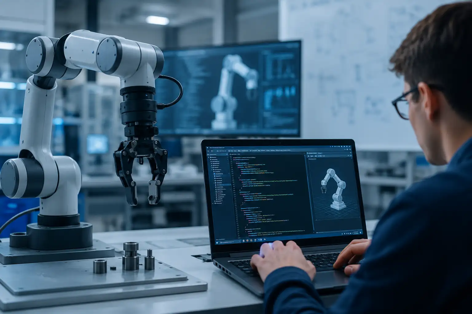 Robotika és programozás képzés ipari robotkarokkal és modern vezérlőrendszerrel