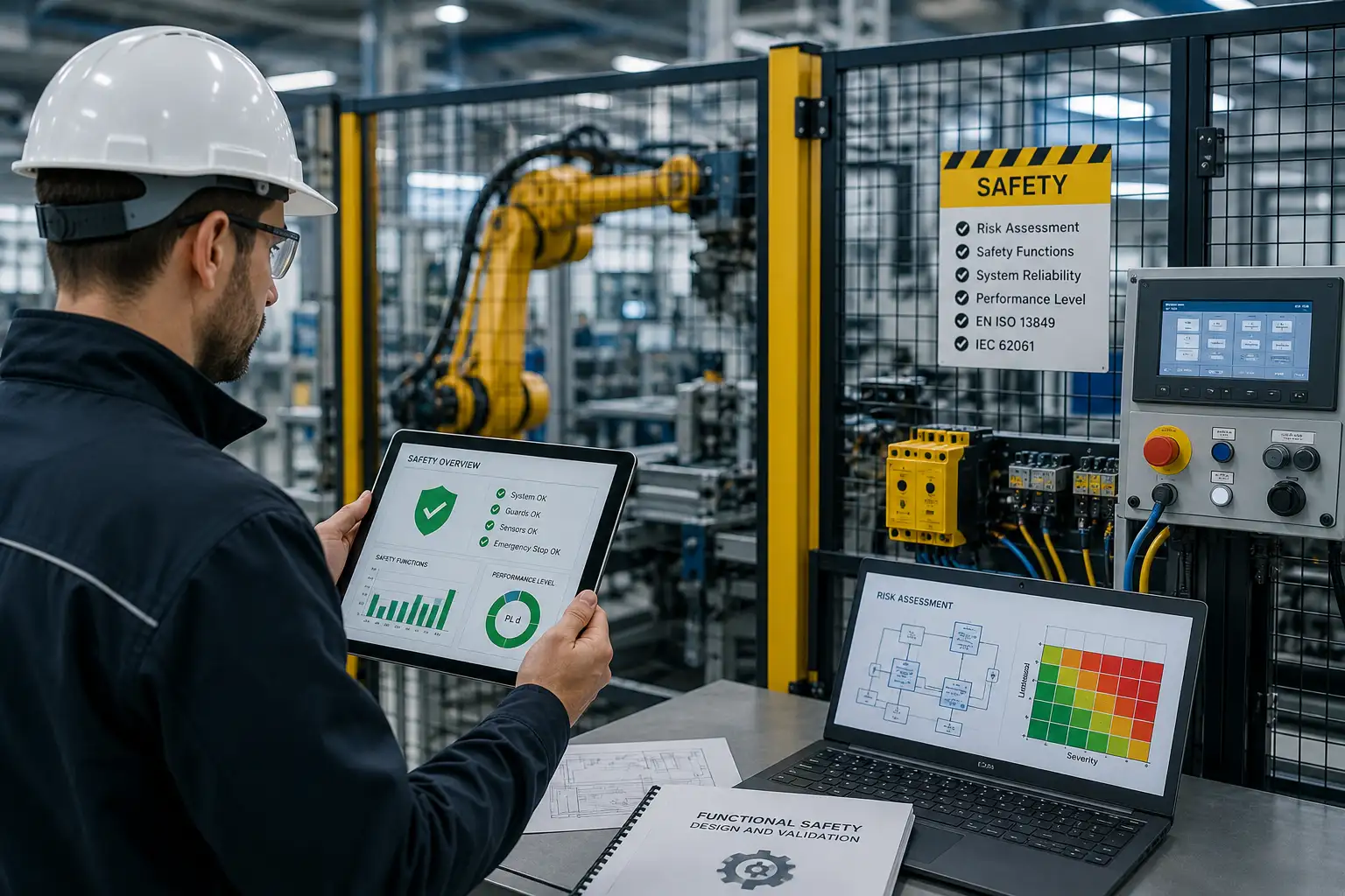Ipari gépek funkcionális biztonságának ellenőrzése modern gyártási környezetben