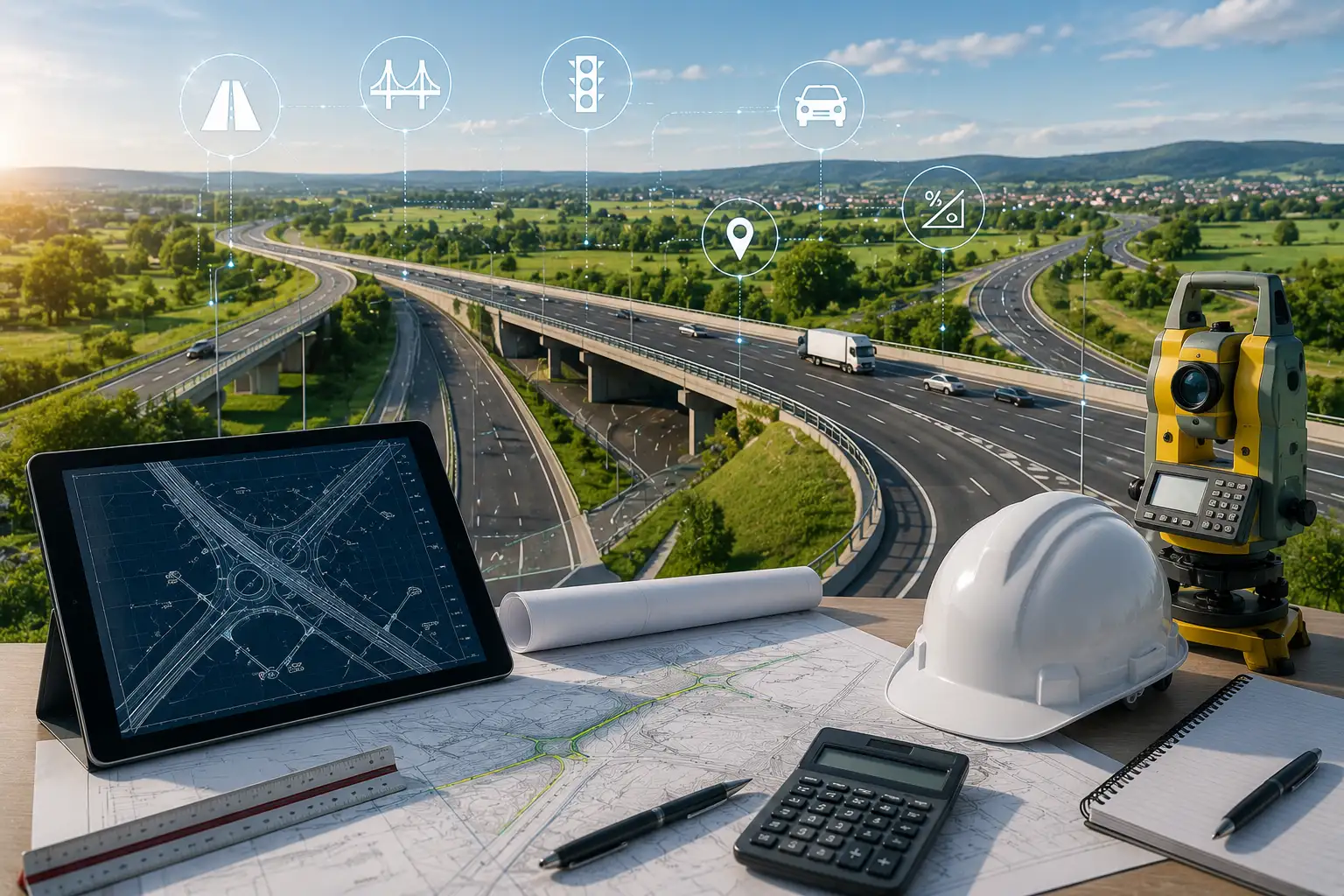 Közúti infrastruktúra tervezése modern mérnöki eszközökkel és úthálózati háttérrel